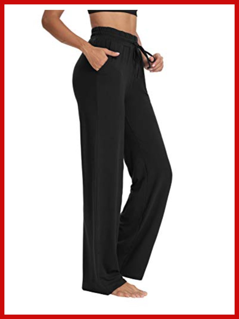 Wide Leg High Waisted Lounge Pajama Pants With Pockets